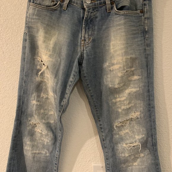 Womens Red Engine vintage distressed jeans size 30 - Picture 3 of 9